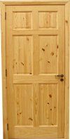 Knotty pine interior door