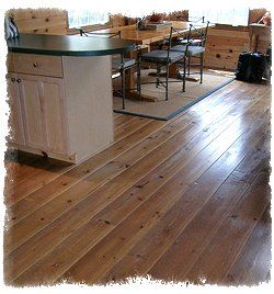Rustic pine flooring
