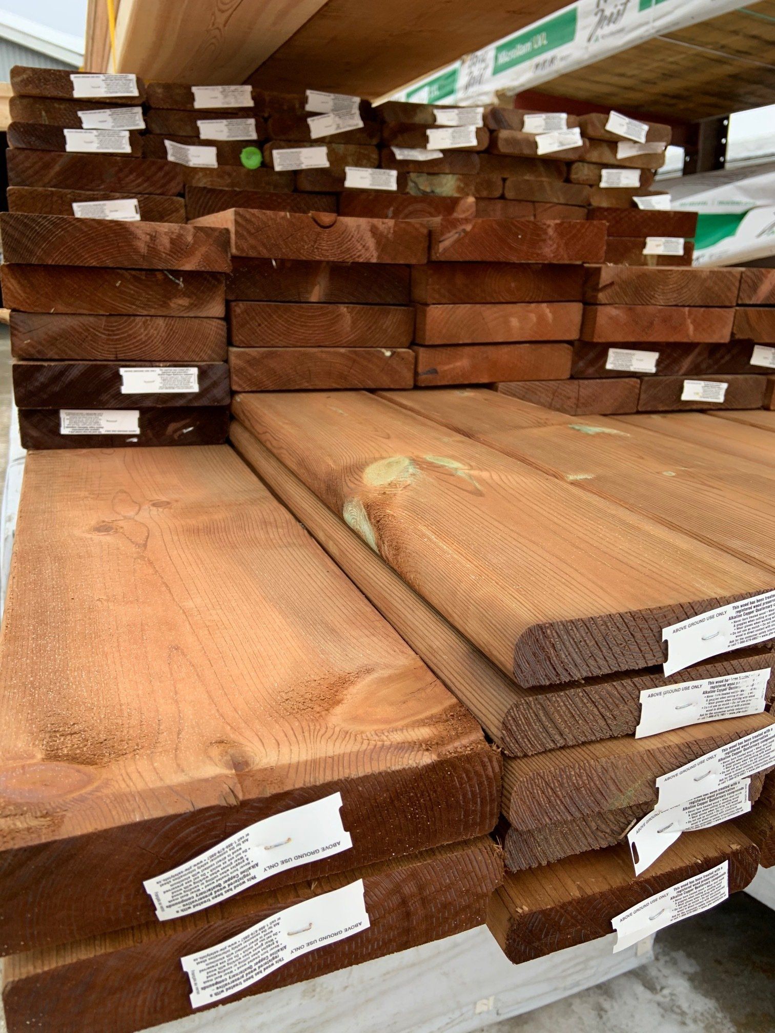 Pressure treated lumber